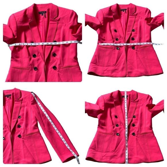 Donna Karan Fuschia Pink Black Stitch & Buttons Accent Blazer MEDIUM - Picture 15 of 15